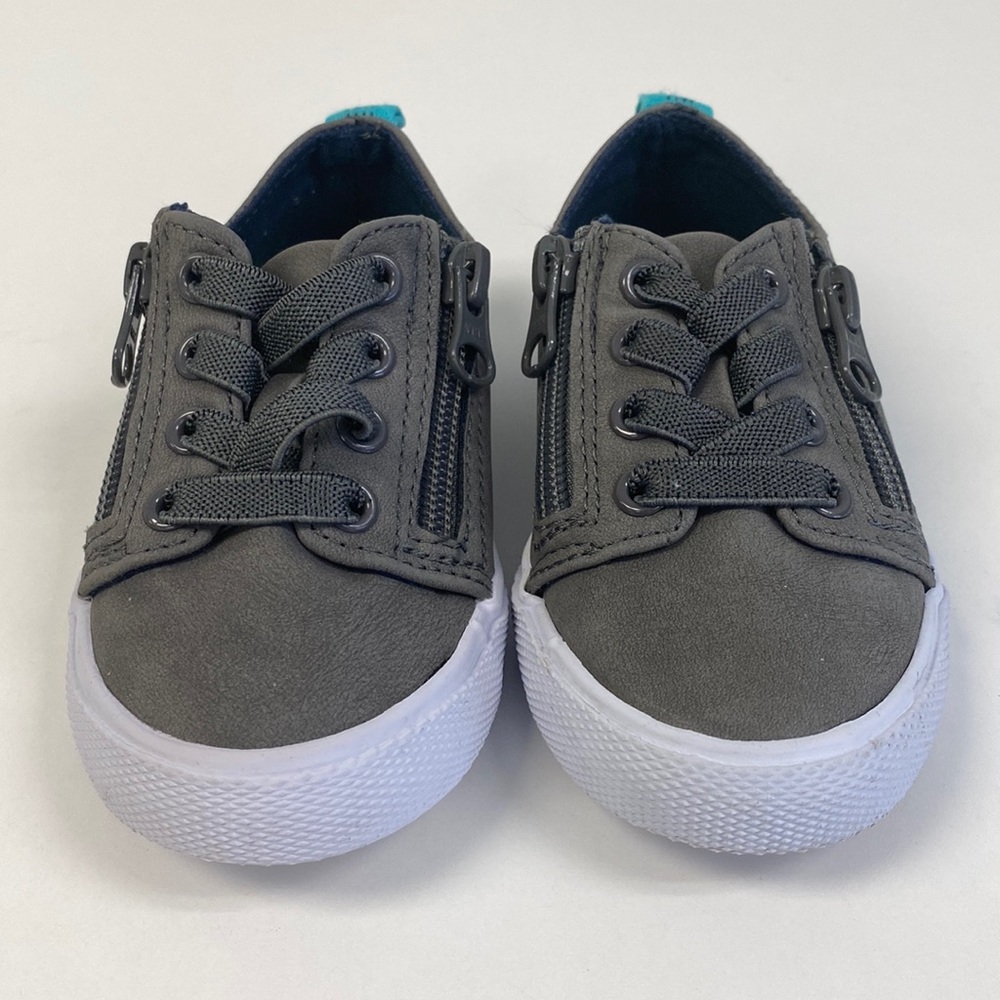 Cat & Jack Grey Zip Up Shoes Size 7 Toddler PAIR A